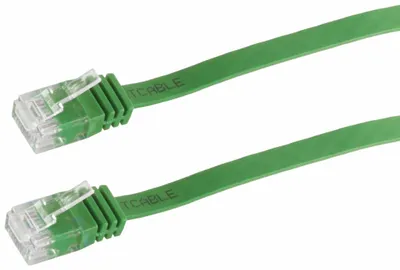 Produktbild von Patchkabel-Flachkabel U/UTP cat. 6 slim grün 0,5m