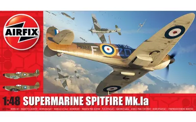 Produktbild von Airfix Supermarine Spitfire Mk.1 a, Starrflügelflugzeug-Modell, Montagesatz, 1:48, Spitfire Mk.1 a, Unisex, Kunststoff