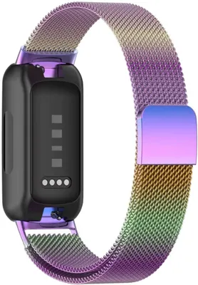 Image de Go Go Gadget – Bracelet pour montre connectée – Compatible avec FitBit Inspire 3 – Fermeture magnétique – Arc-en-ciel