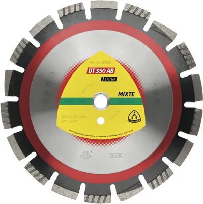 Produktbild von Klingspor DT 350 AB Diamanttrennscheiben, 350 x 3,2 x 20 mm 21 Segmente 40 x 3,2 x 12 mm, Weitverzahnt