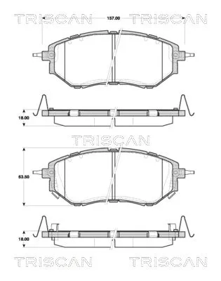 Produktbild von 1 TRISCAN Bremsbeläge Bremsklötze VORNE 8110 68182