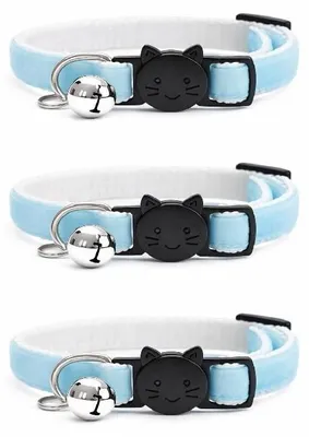 Immagine prodotto di Set di 3 collari per gatti con campanello e chiusura a scatto