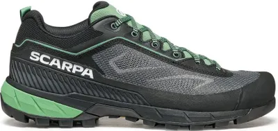 Schwarz-grüne Zustiegsschuhe "Rapid LT Wmn" von Scarpa; ideal für Damen.