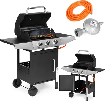 Obrázok produktu pre Plynový záhradný gril 10,2 kW - veľký rošt, 3 horáky, teplomer, regulátor MultiGarden