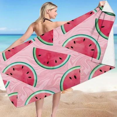 Zdjęcie produktu dla Ręcznik plażowy Carla Arbuzy czerwono-różowy 150 cm x 70 cm