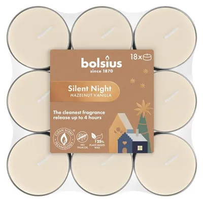 Produktbild von Bolsius Duftteelichte silent night 18er Pack creme