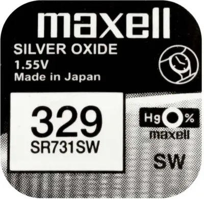 Zdjęcie produktu dla Maxell 18291000, Jednorazowa bateria, SR731SW, Srebrny-Oksydowany, 1,55 V, 10 szt., 36 mAh