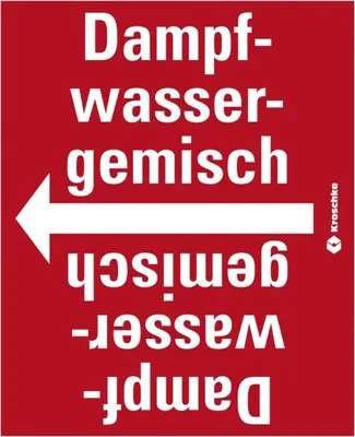 Produktbild von Dreifke® Rohrleitungsband Dampfwassergemisch, praxisbewährt, ab Ø 50mm, rot/w...