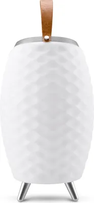 Produktbild von FlinQ Bali M – Speaker-Lampe – Kabelloser Lautsprecher – Weinkühler – Tischlampe – Bluetooth – RGB – Weiß