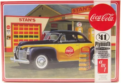 Produktbild von Plymouth Coupe 1941 Coca Cola Kunststoffbausatz Modellauto 1:25 AMT