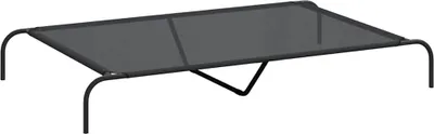 Zdjęcie produktu dla Podwyższone legowisko dla psa czarne 150x90x20 cm