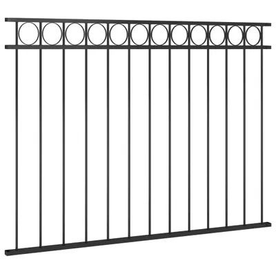 Produktbild von vidaXL plotový panel oceľový 1,7x1,2 m čierny