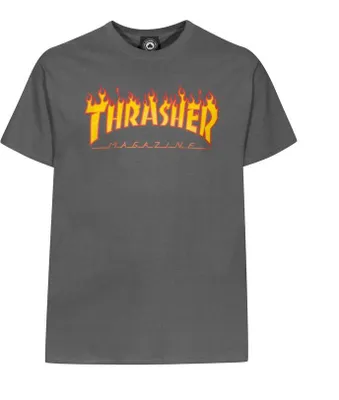 Produktbild von Thrasher T-Shirt Flame charcoal (grau) S