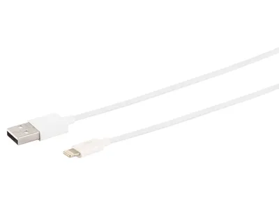 Produktbild von S-IMPULS USB-A Ladekabel 8-Pin 2.0 ABS weiß 0,1m