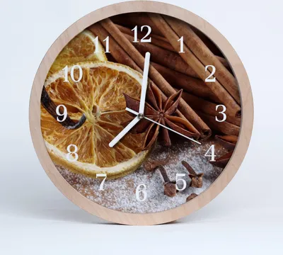 Produktbild von Holzuhr 30fi cm wanduhr - Anis, Zimt