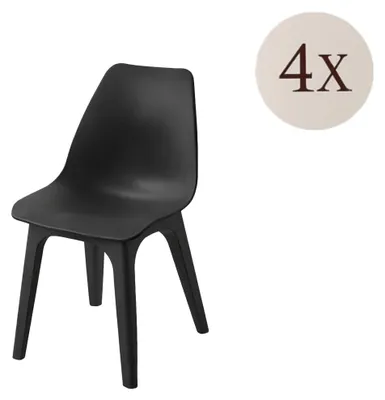 Produktbild von Montivilla - Outdoor-Stuhl, Anthrazit, 4 Stühle  Italy