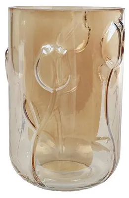 Immagine prodotto di Vaso a vento Fem in vetro ambrato 13,5x13,5x18,5cm