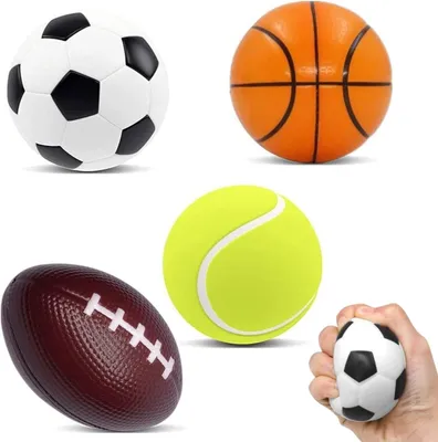 Imagen del producto de Pelotas antiestrés deportivas, juguetes sensoriales para aliviar el estrés