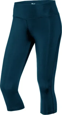 Produktbild von Crivit Damen Funkionscapri Sport Fitness Hose Capri Elasthan® Leggings +plus size+  Blau 2XL
