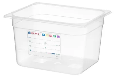 Immagine prodotto di HENDI Contenitore gastronorm 1/2, GN 1/2, 12,5L, trasparente, 325x265x(H)200mm