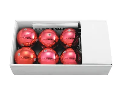 Produktbild von EUROPALMS LED Weihnachtskugel 6cm, rot 6x
