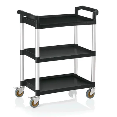 Immagine prodotto di Carrello portavivande - plastica, 3 ripiani, grigio