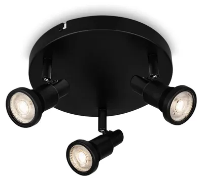 Immagine prodotto di Lampade Briloner - Lampada da soffitto a LED per bagno, regolabile, lampada da soffitto a LED per bagno, IP44, colore della luce bianco caldo, GU10, nero, 210x106 (PxA)
