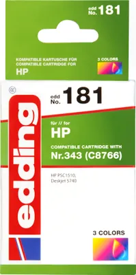 Produktbild von edding Tintenpatrone EDD-181 3-farbig HP Nr.343