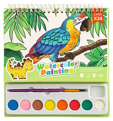 Produktbild von Aquarellfarben für Kinder – 24 Farben mit Malbuch