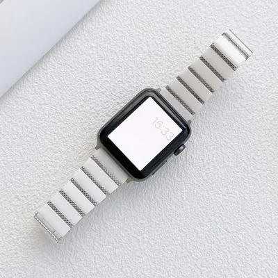 Produktbild von Für Apple Watch Series 11 10 46mm / Ultra 3 2 1 49mm / 9 8 7 45 / 6 SE 5 4 44mm Keramik Stahl Armband