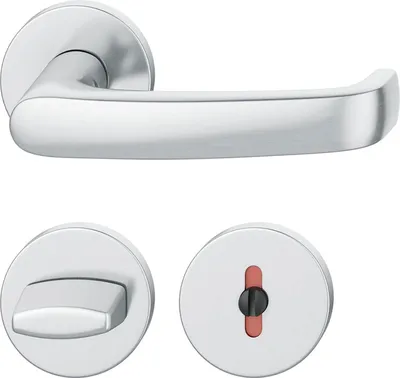 Produktbild von FSB Drückergarnitur 12 1045 ASL auf Rosette WC, Edelstahl matt
