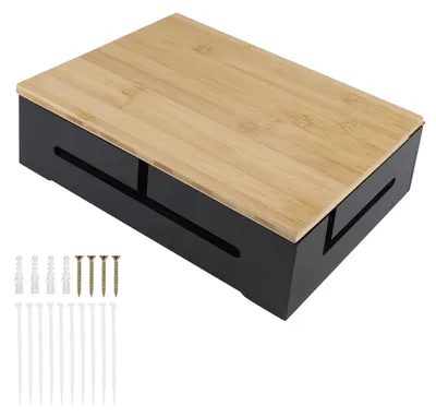 Produktbild von Holz Kabelmanagement Box mit Magnetdeckel
