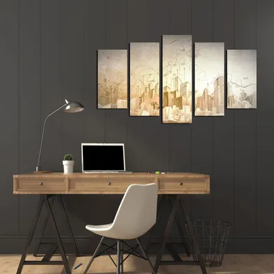 Obrázek produktu pro Wallity, 5ABSMDF-29, Obraz na plátně, Vícebarevný, 100 % MDF, 20 x 60 cm