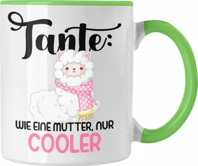 Produktbild von Trendation - Tante Wie Eine Mutter Nur Cooler Tasse Geschenk für Beste Tante der Welt (Grün)