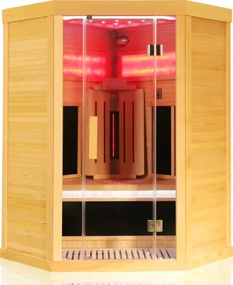 Produktbild von Dewello® Infrarotkabine Infrarotsauna SALTCOATS 120cm x 120cm inkl. 3 Vollspektrumstrahler, 4 Karbonstrahler, 2 Personen