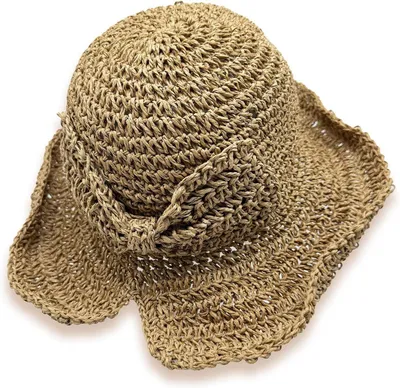 Produktbild von Strohhut Damen, breite Krempe, faltbar, UV-Schutz, für Strand