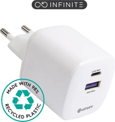 Zdjęcie produktu dla eSTUFF ES637065, Wewnętrzna, Prąd przemienny, 20 V, Biały