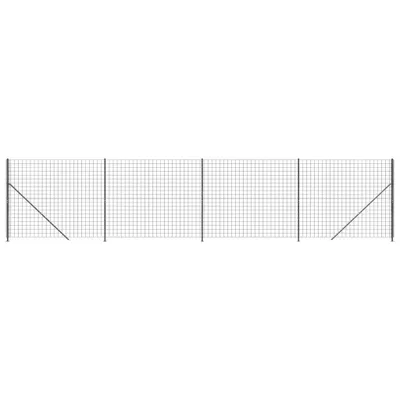 Produktbild von vidaXL Maschendrahtzaun mit Bodenflansch Anthrazit 2x10 m