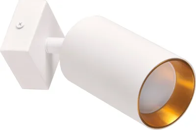 Zdjęcie produktu dla Kinkiet MARIBEL biało-złoty 1xGU10x10W aluminium wym:16,5x5,5x6cm IP20 Polux