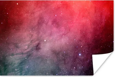 Produktbild von MuchoWow® Poster Aquarell - Sterne - Rot 90x60 cm - Schlafzimmer