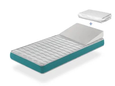 Produktbild von PACK Babymatratze EKOZENt 60X120 Hohe 11 CM + Hebekeil + Schutzlaken 60X120CM