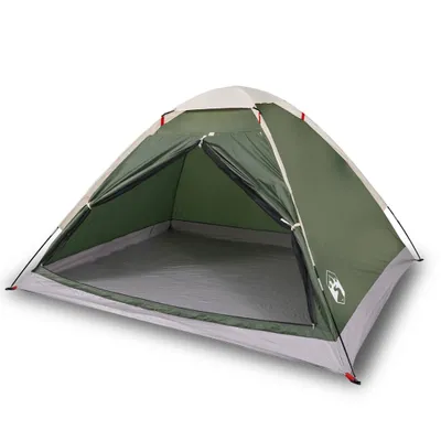 Image de Tente de camping à dôme 4 personnes vert imperméable