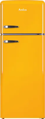 Produktbild von Amica KGC 15633 Y, Kühl-/Gefrierkombination, 208 l, ST, 40 dB, 2,5 kg/24h, , Farbe Gelb
