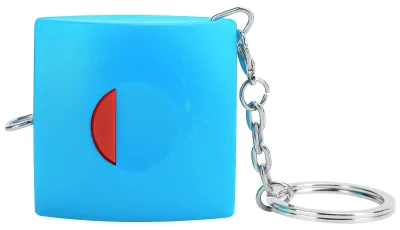 Produktbild von PVC Mini-Maßband mit automatischem Einzug, ideal für Schneiderarbeiten, Nähprojekte und Stoffmessungen, blau