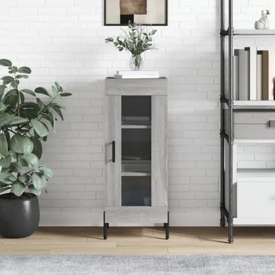 Immagine prodotto di vidaXL Credenza Grigio Sonoma 34,5x34x90 cm Materiale a base di legno
