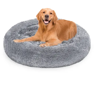 Immagine prodotto di TolleTour letto per cani peluche posto letto cane cuscino gatto lavabile antiscivolo confortevole 80cm grigio chiaro