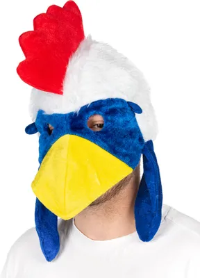 Produktbild von Hahn Maske in blau weiß rot - Einheitsgröße