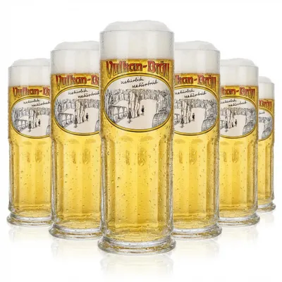 Produktbild von 6x Vulkanbräu Bier Glas Gläser 0,2l Krug Bierseidel Humpen Maximilian