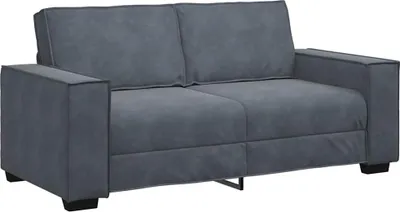 Zdjęcie produktu dla Sofa 2-osobowa, ciemnoszary, 180x78x84 cm, tapicerowana aksamitem