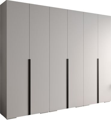 MEBLE KRYSPOL Inova 1 Schrank - 236,7x300x47cm - Weiß Weiß Schwarz